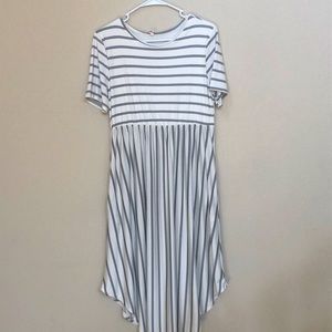 Striped midi dress